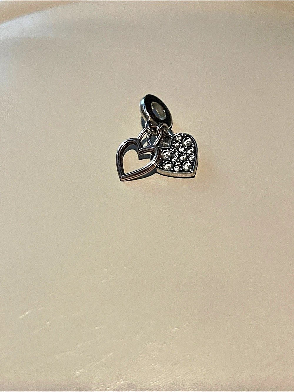 Heart Pendant charm in Silver Like New